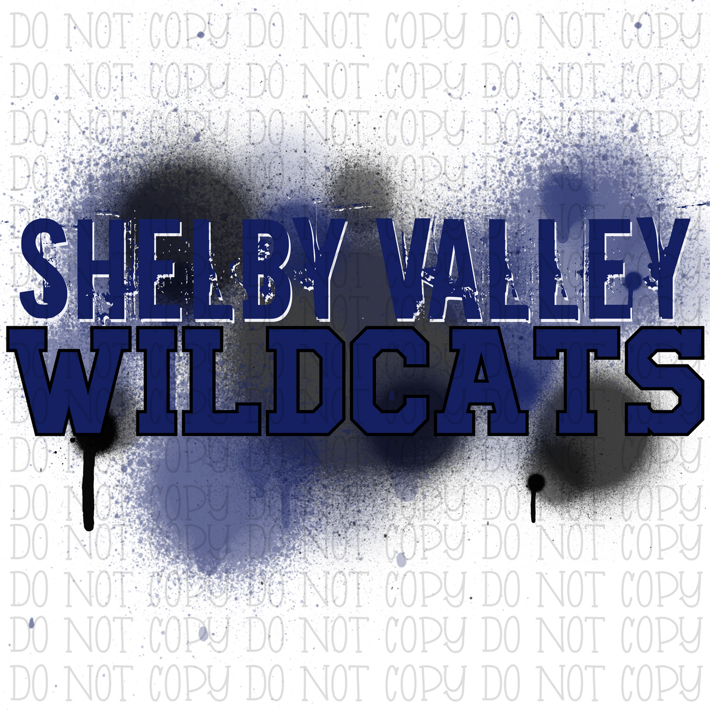 Shelby Valley Wildcats - Kentucky - Paint Spatter