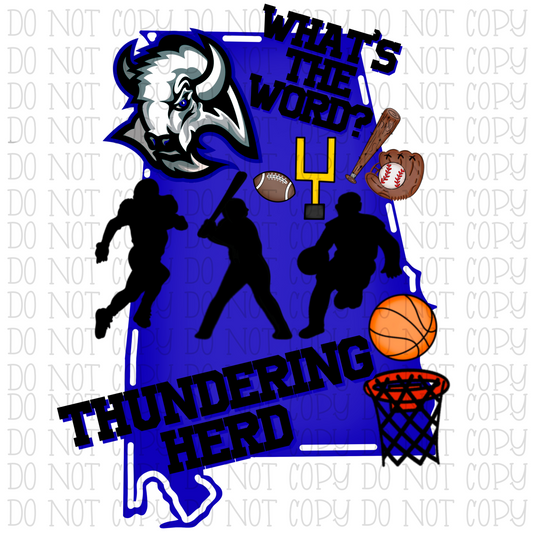 Thundering Herd - Alabama - Royal Blue